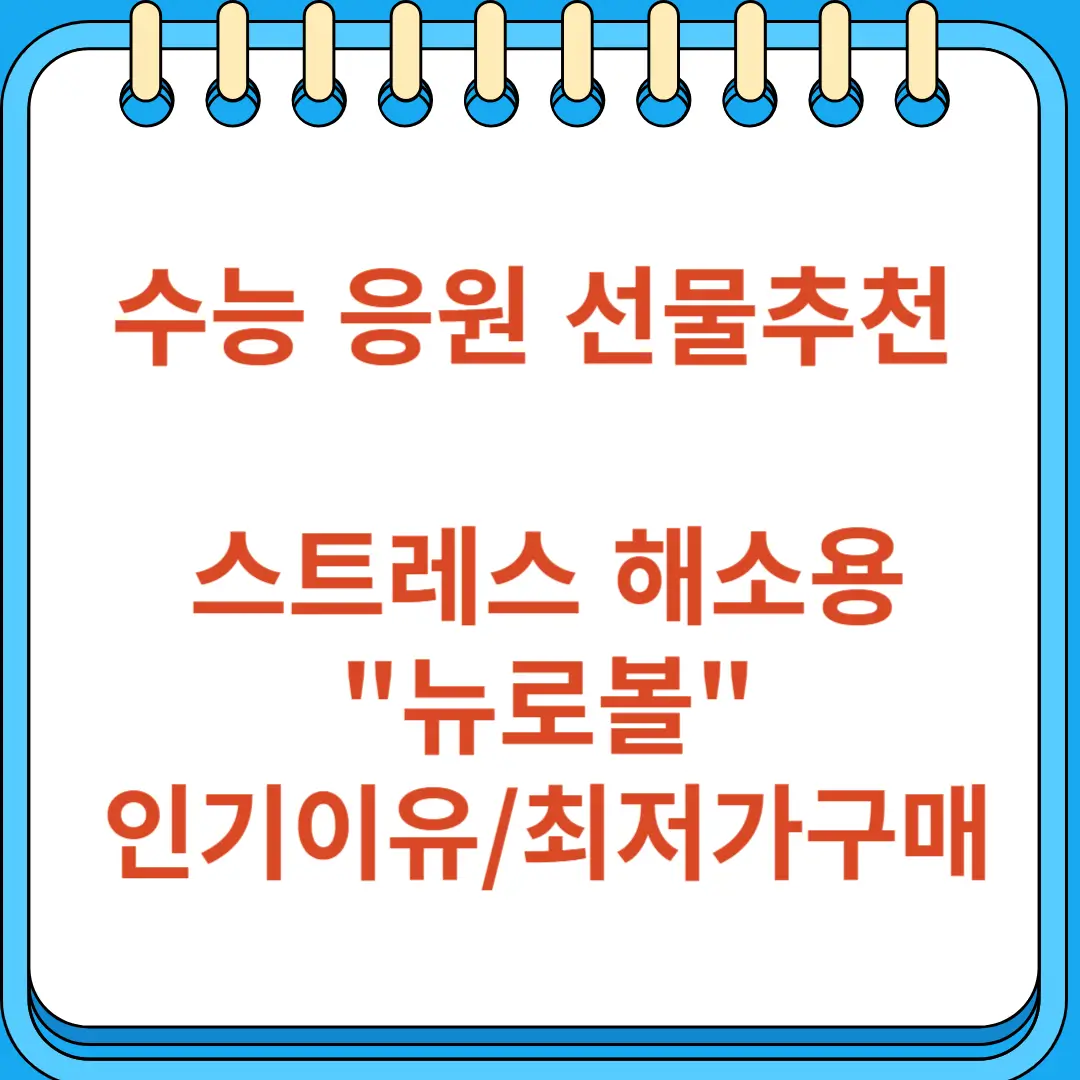 수능 응원 선물 뉴로볼