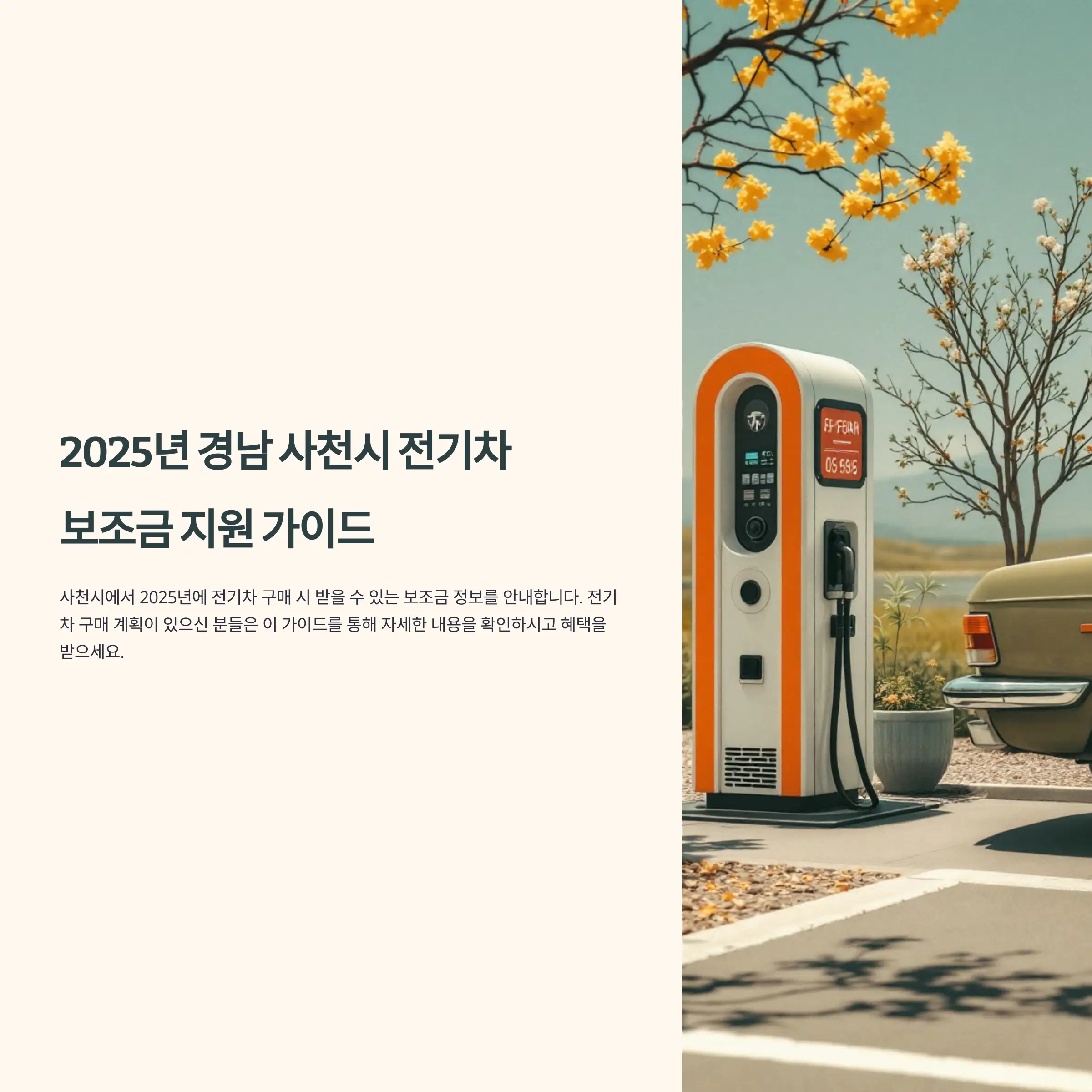 2025년 경남 사천시 전기차 보조금 폭스바겐