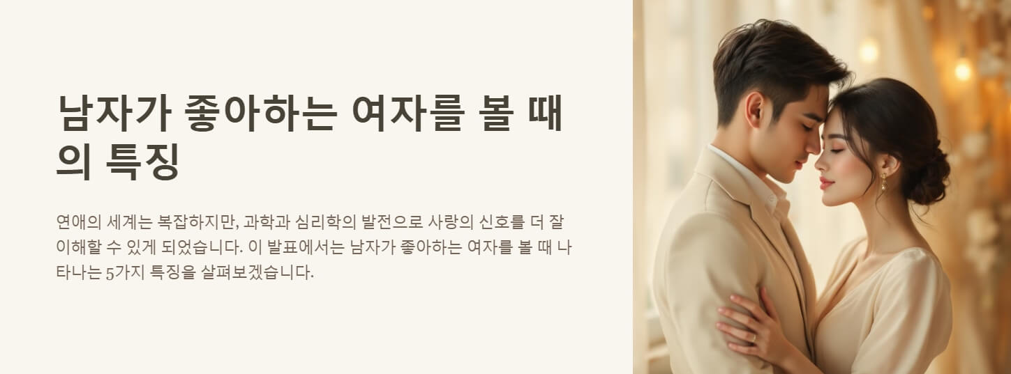 남자가 좋아하는 여자 볼때