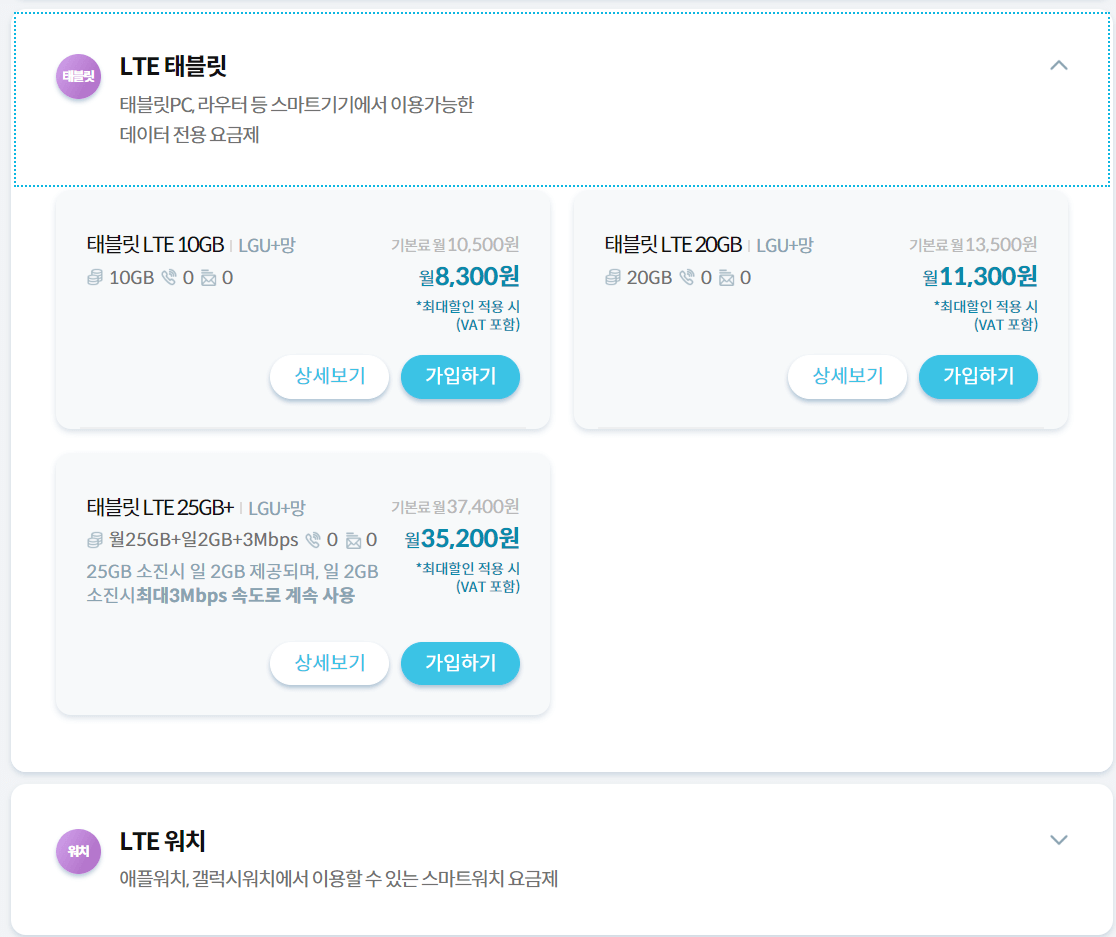 리브모바일 알뜰폰 스마트 기기 전용 요금제를 통한 데이터 쉐어링