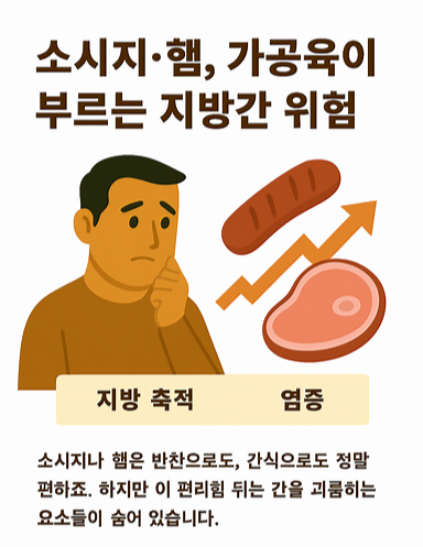 소시지&middot;햄, 가공육이 부르는 지방간 위험