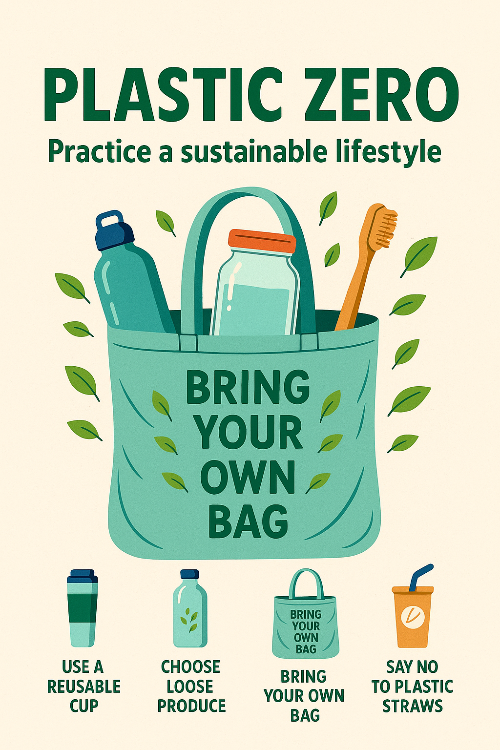 플라스틱 제로 캠페인 포스터