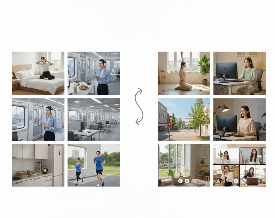 직장 과 재택 루틴