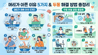 머리가 아픈 이유 5가지와 두통 해결 방법 총정리 