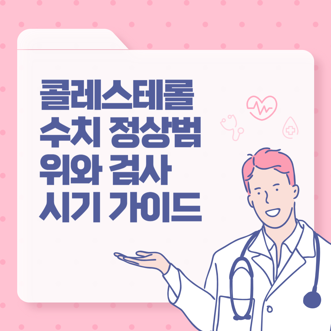 콜레스테롤 수치 정상범위와 검사 시기 가이드