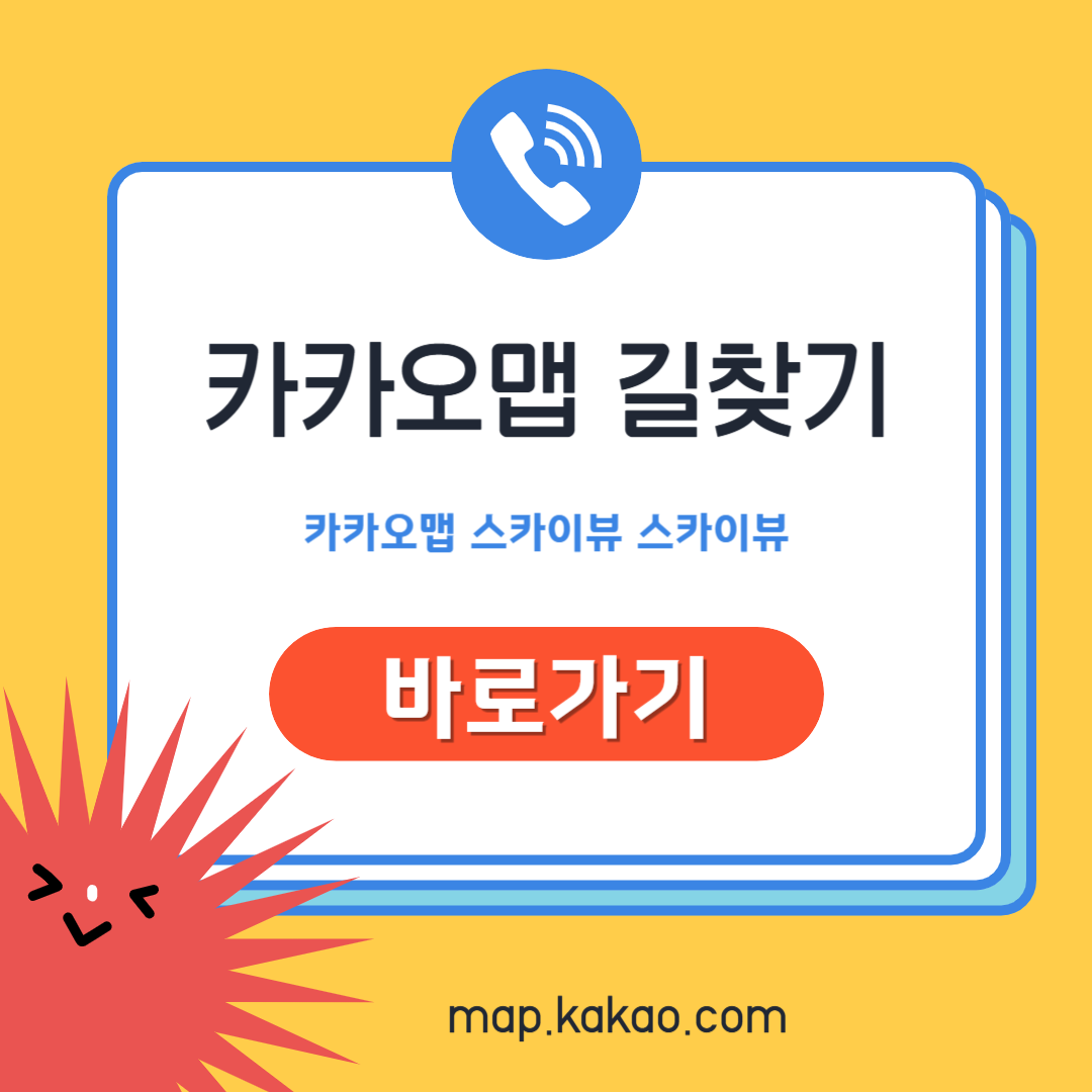 카카오맵 길찾기 및 카카오맵 스카이뷰 바로가기