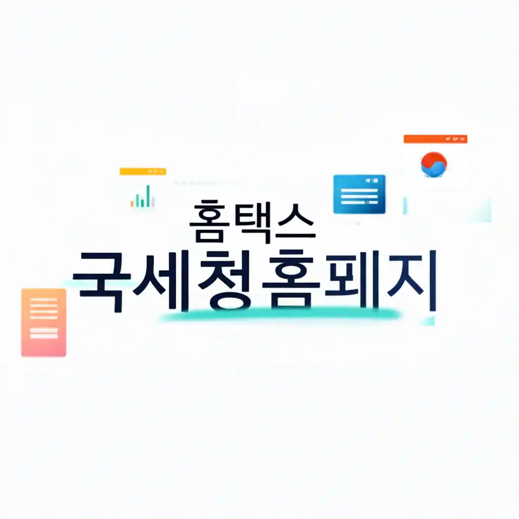 홈택스 국세청홈페이지 접속 화면을 보여주는 이미지
