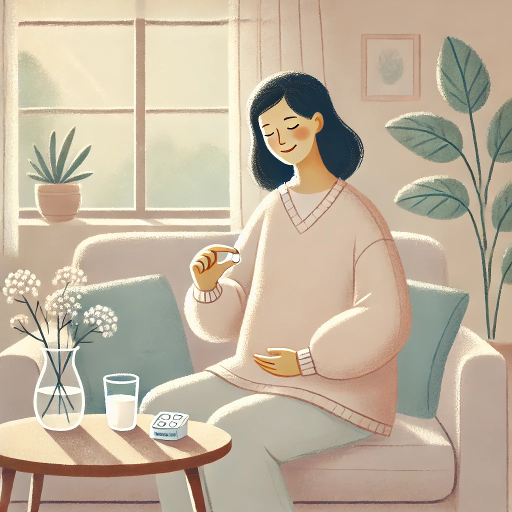 유산균을 복용하는 산모