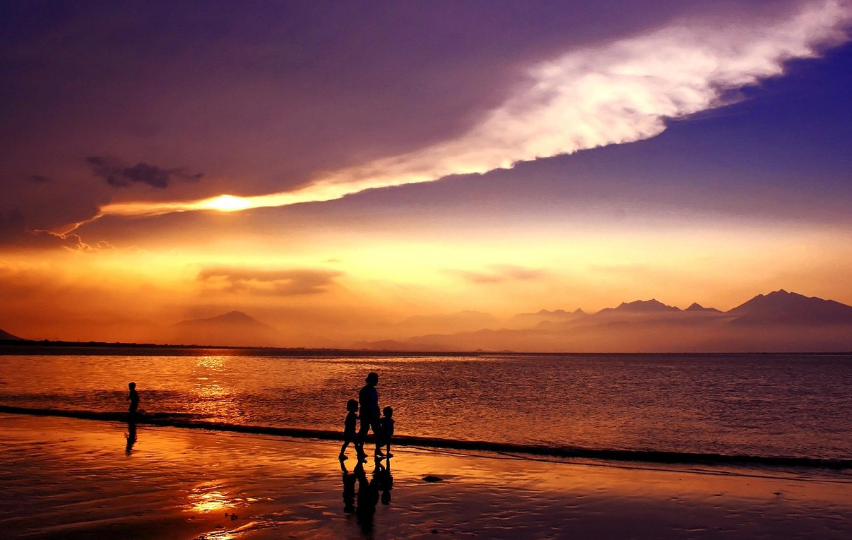 일몰시 베트남 다낭 사진