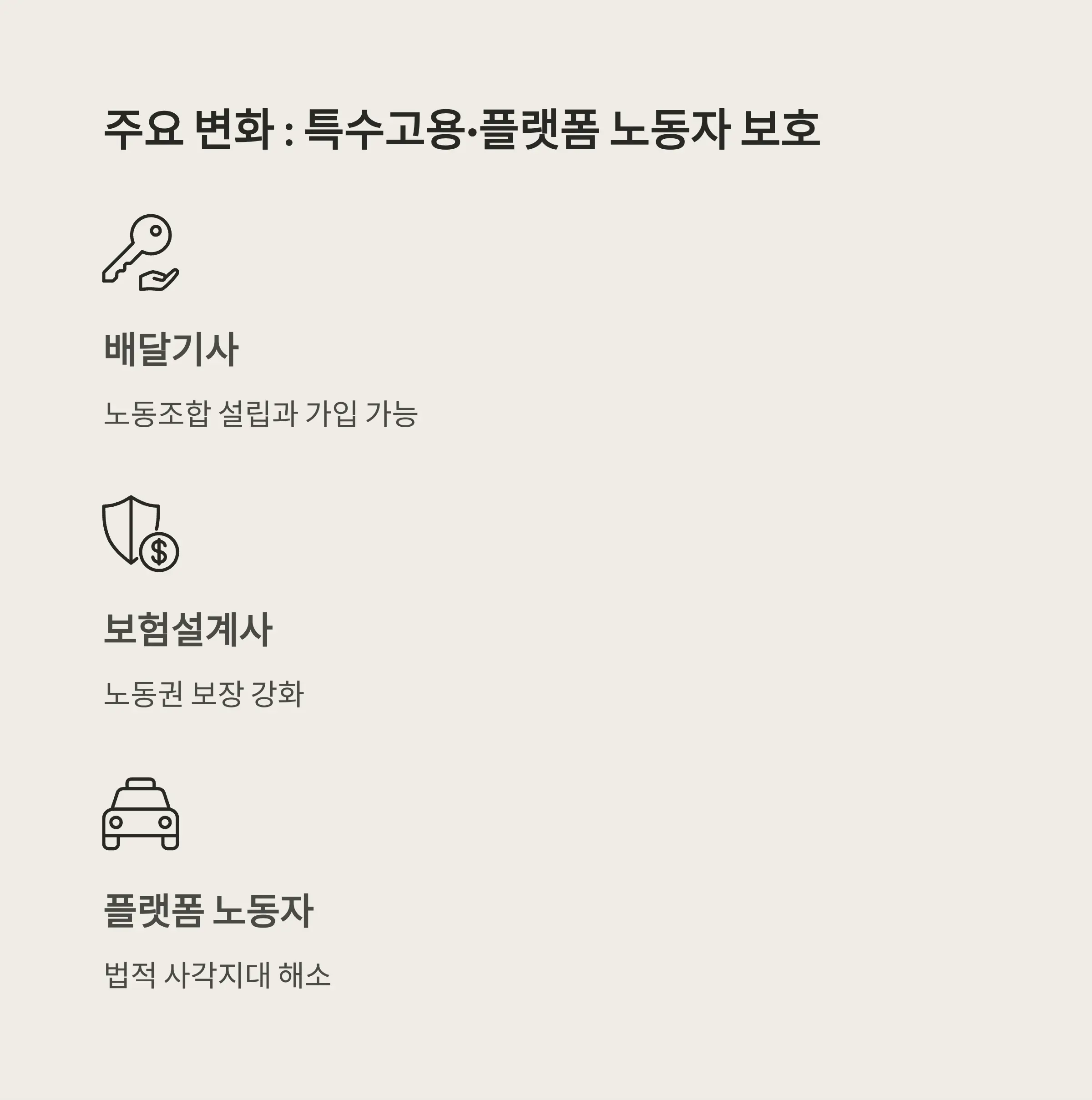 특수고용·플랫폼 노동자 보호