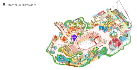 1층 롯데월드 어드벤쳐 퍼레이드 동선 위치