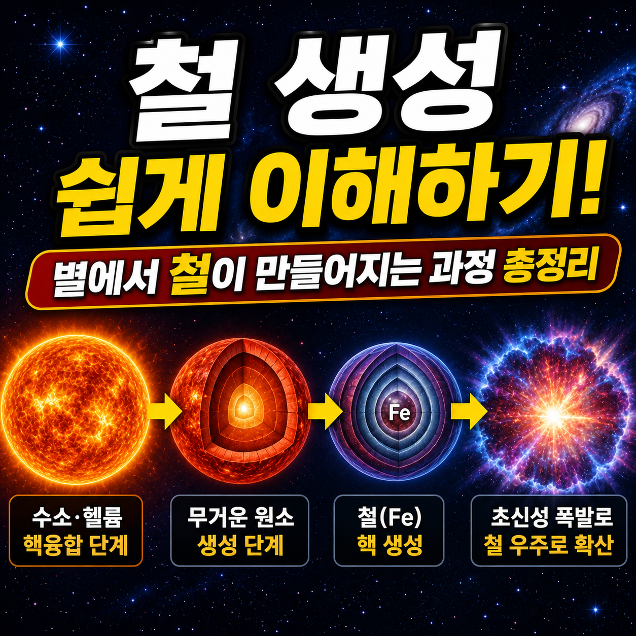 철 생성 쉽게 이해하기