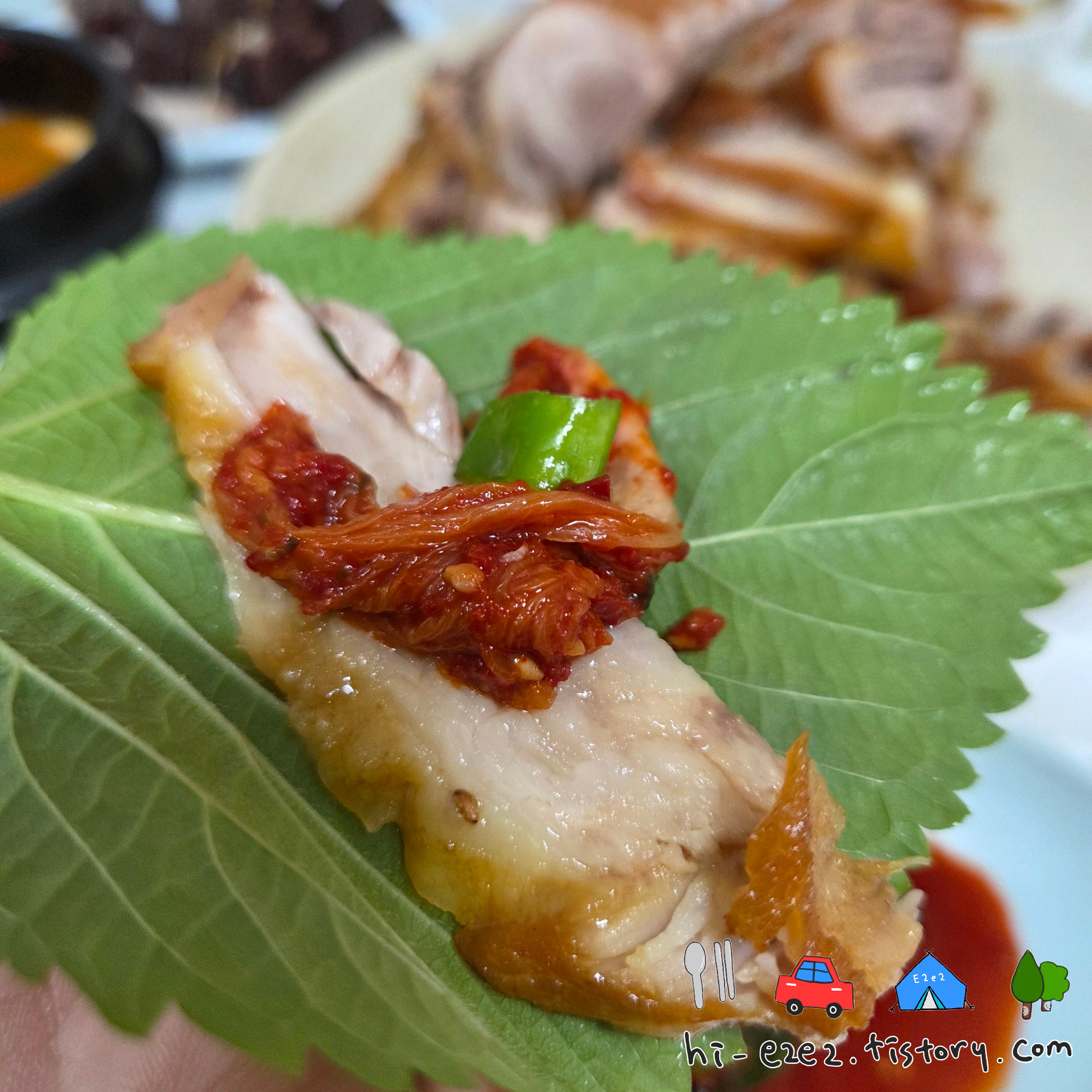 목포 원조찹쌀순대 족발 깻잎쌈