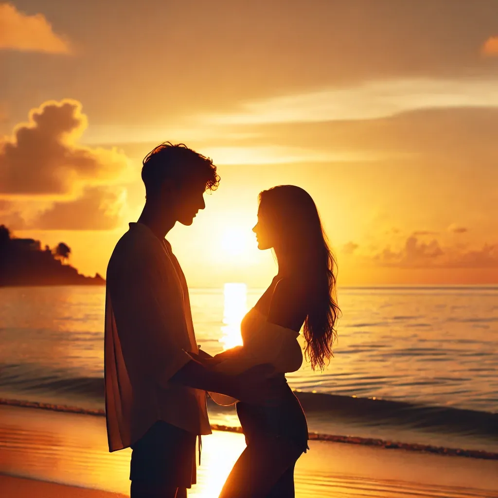 로맨틱-일출-연인