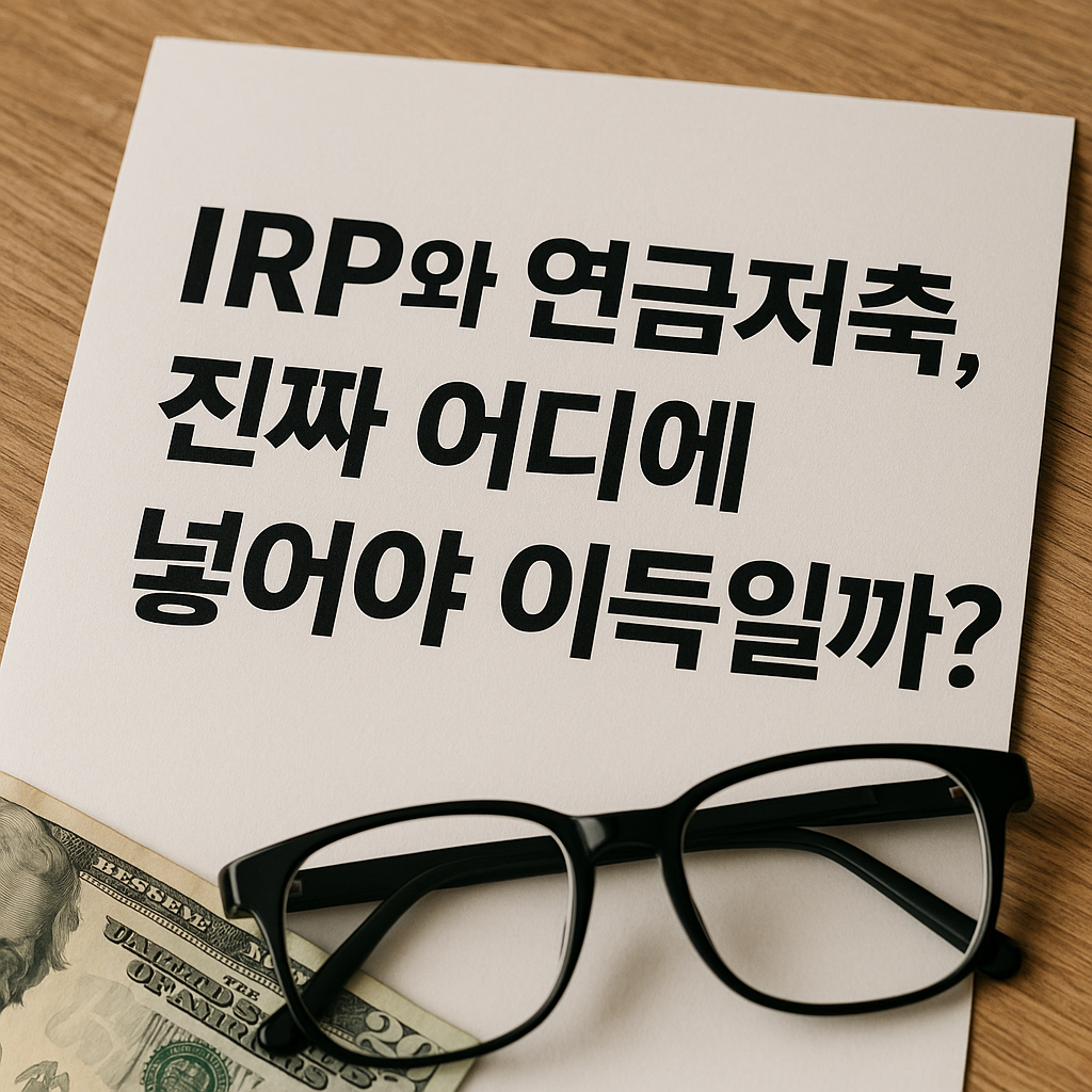 IRP vs 연금저축, 진짜 어디에 넣어야 이득일까?