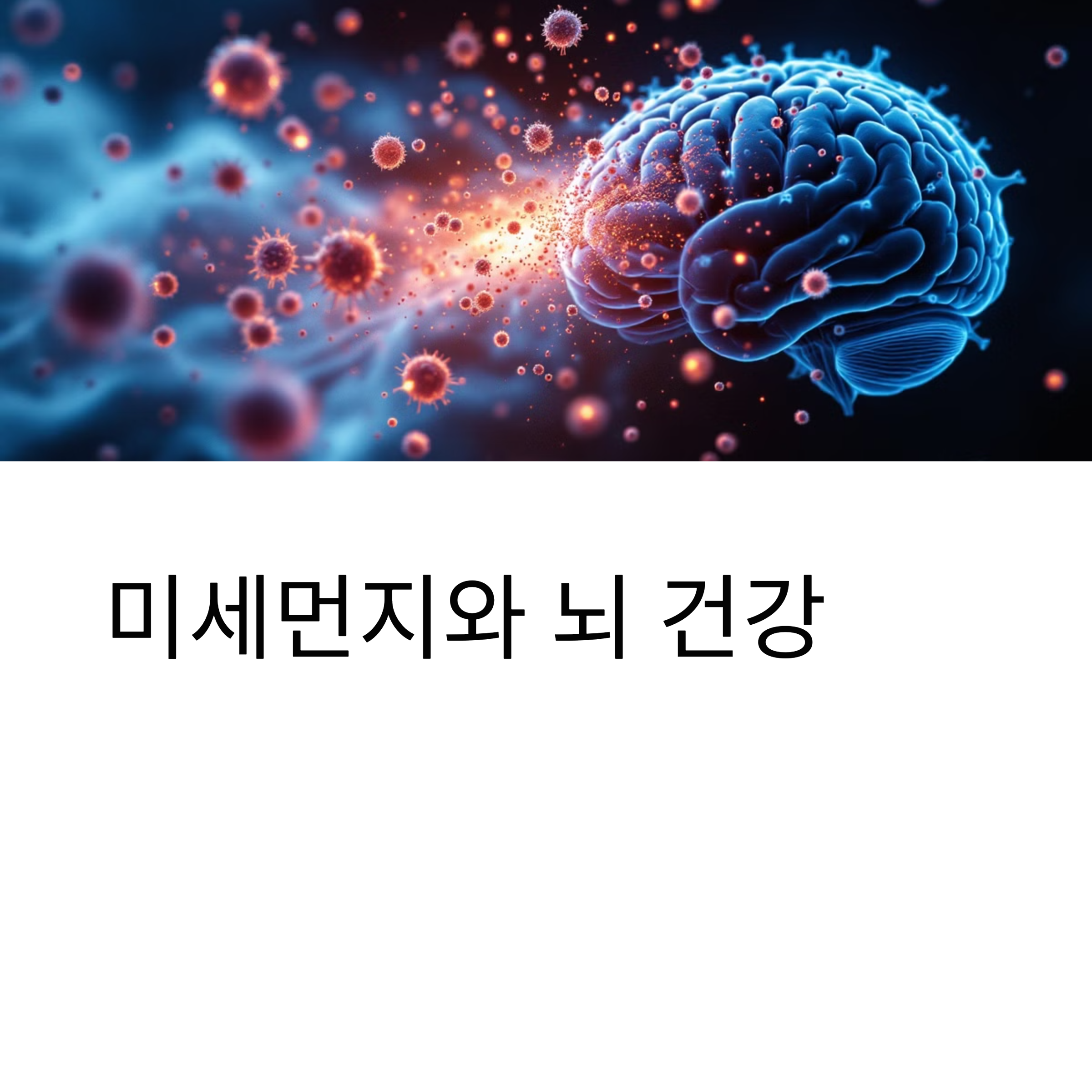 미세먼지와 뇌 건강: 보이지 않는 공포와 우리의 정신 건강