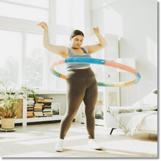 다이어트 운동 하는 비만 여성