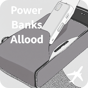 항공기 기내 반입 가능한 보조배터리의 가상 이미지