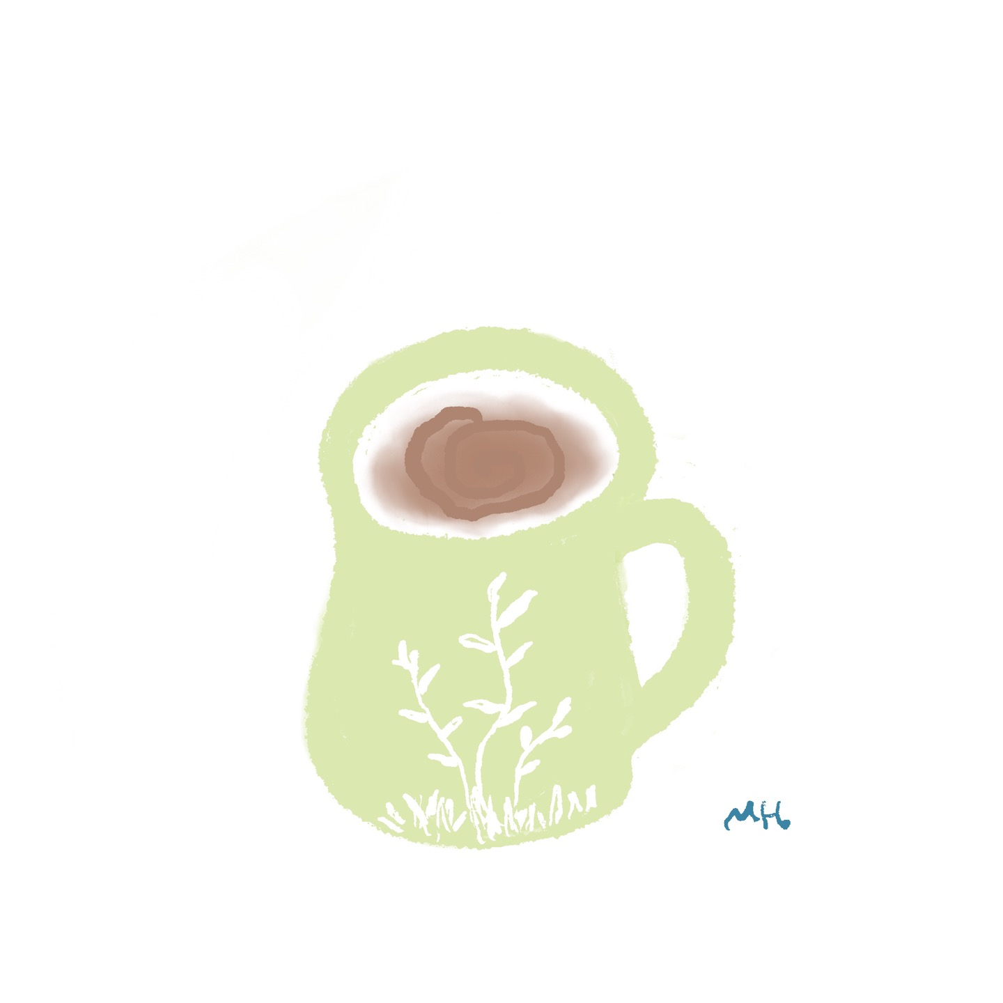 머그잔에 담긴 커피