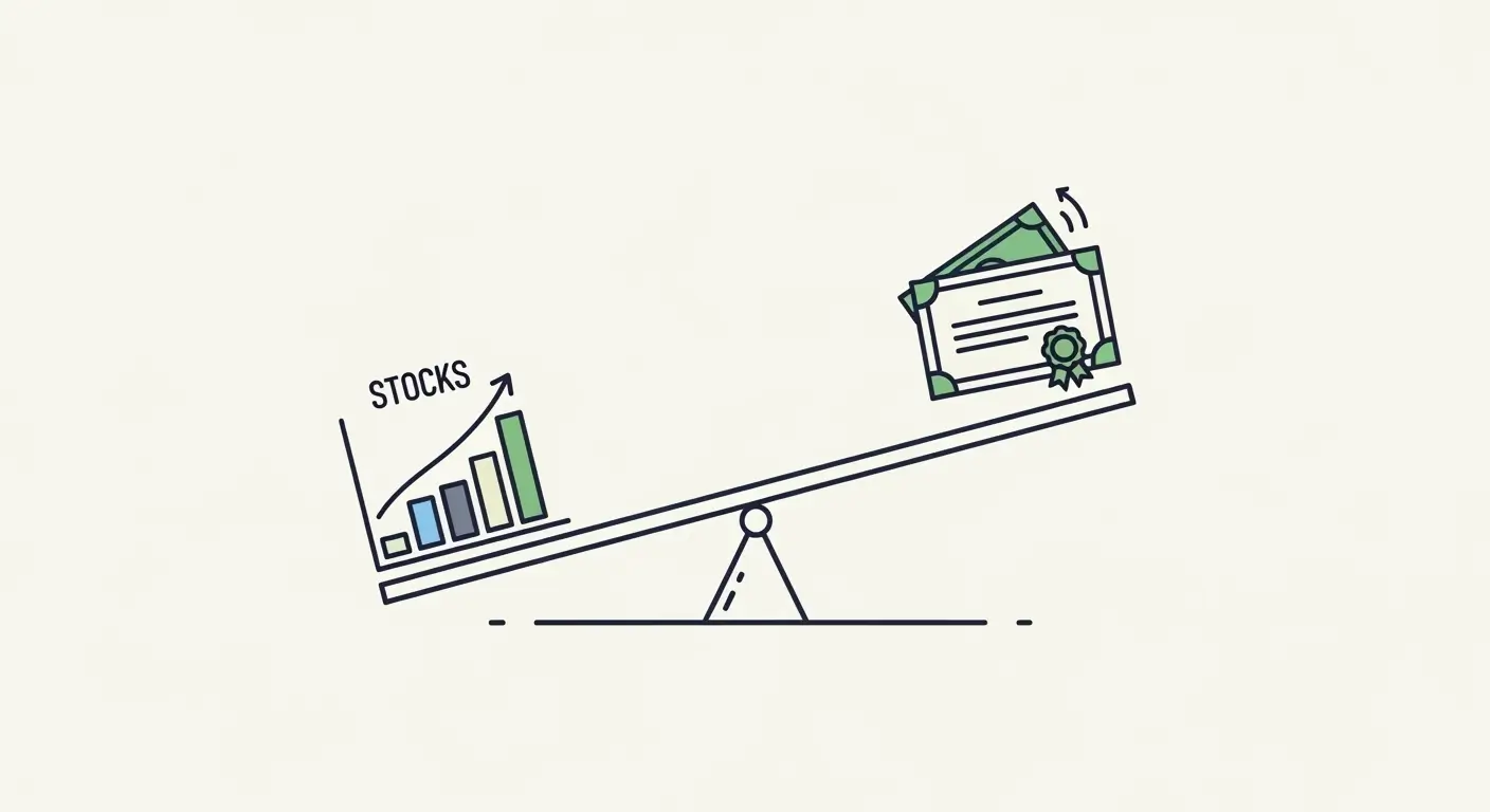 주식과 채권처럼 서로 반대로 움직이는 자산을 섞어 위험을 줄이는 음의 상관관계 효과