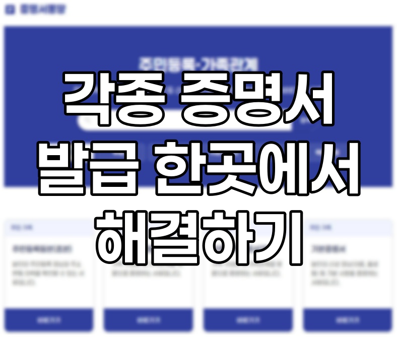 증명서 발급 한 번에 해결하기