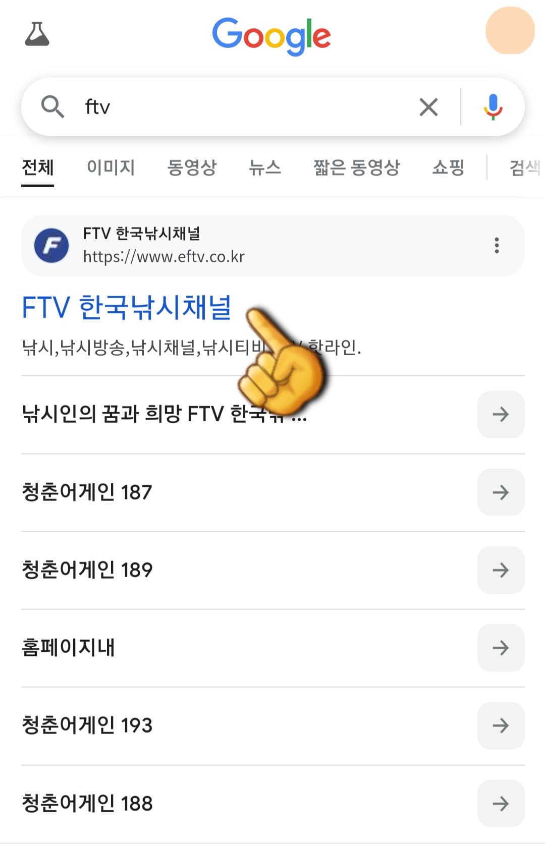 FTV-한국낚시채널-편성표-및-채널번호-확인-방법-안내-그리고-가장-상단에-나오는-FTV-한국낚시채널-공식-홈페이지를-클릭합니다.