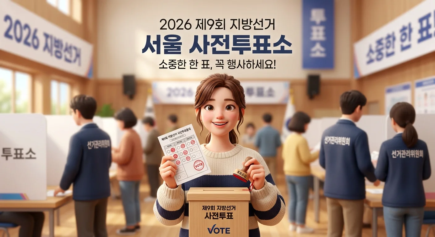 2026 제9회 전국동시지방선거 서울특별시 사전투표소 위치 안내 (5/29~5/30)