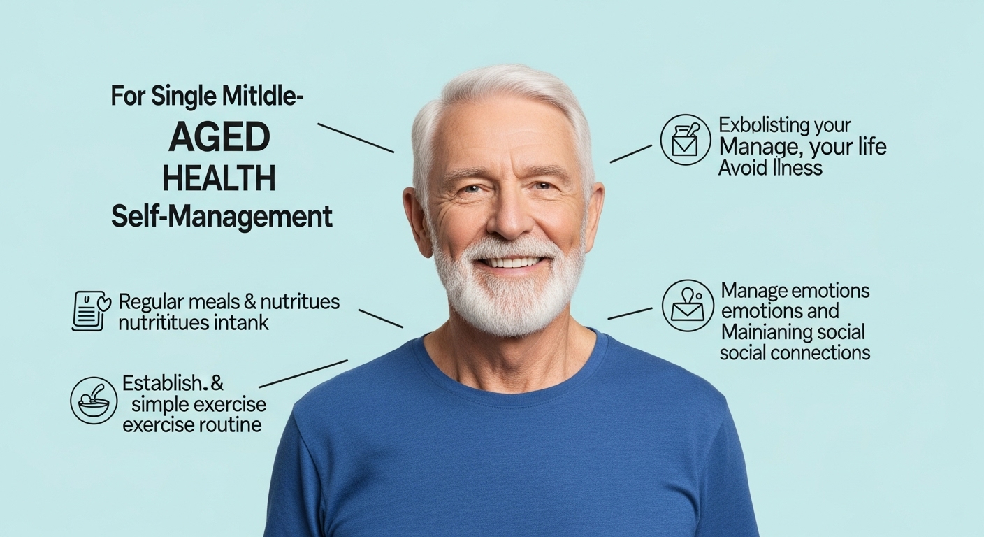 홀몸 중년남성 건강관리 습관 (중년남성건강, 자가관리, 혼자사는중년)