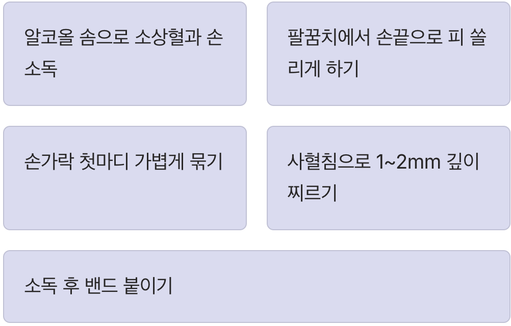 올바른 순서, 통증과 위험을 줄이는 법