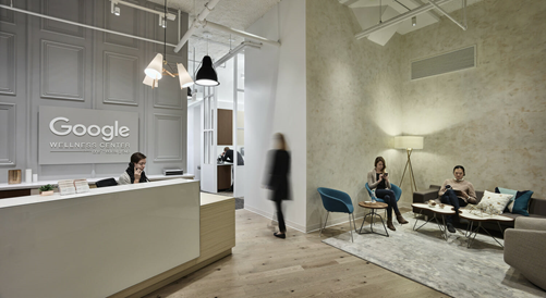 구글의 사내 의료시설인 웰니스 센터의 내부 사진