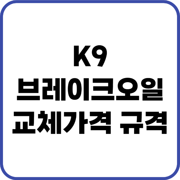 K9 브레이크오일