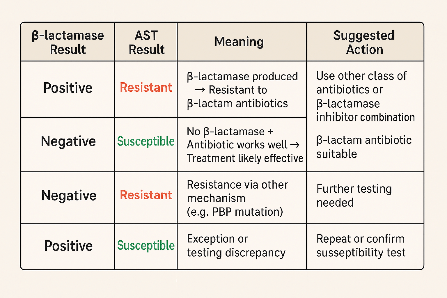 항생제 내성과 감수성 해석을 정리