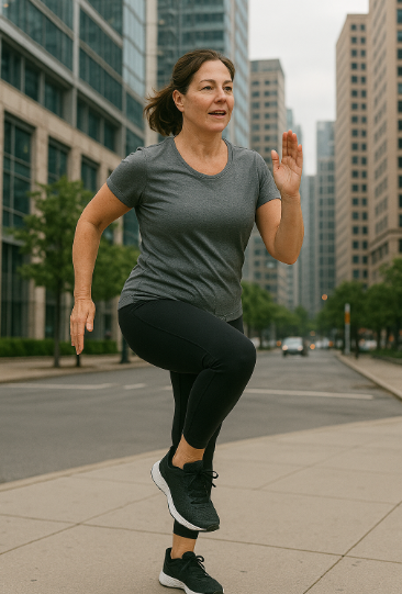 런닝하고있는 40대여성의 이미지