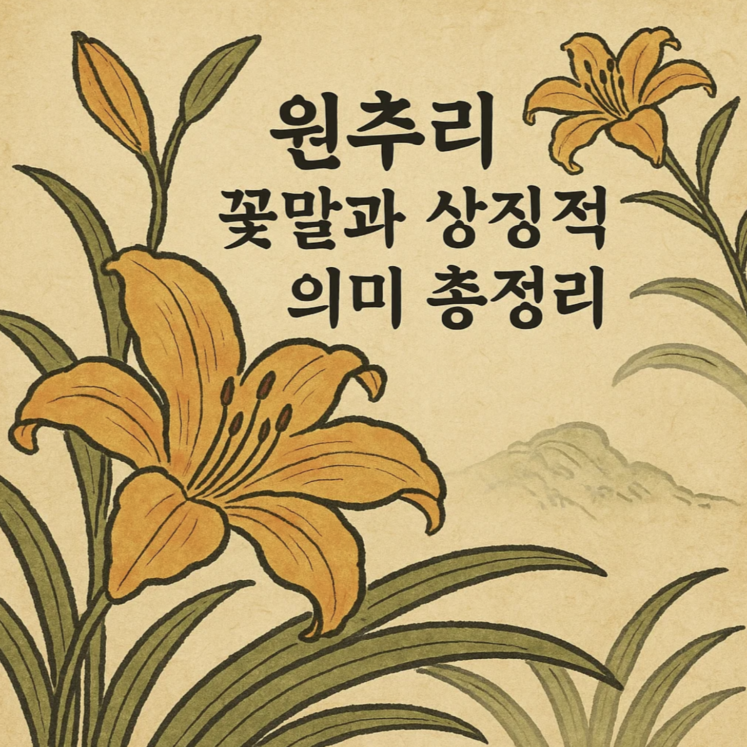 원추리 꽃말과 상징적 의미 총정리