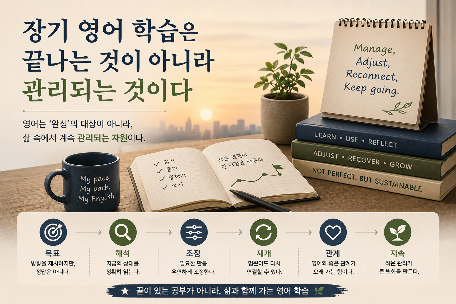장기 영어 학습은 끝나는 것이 아니라 관리되는 것이다