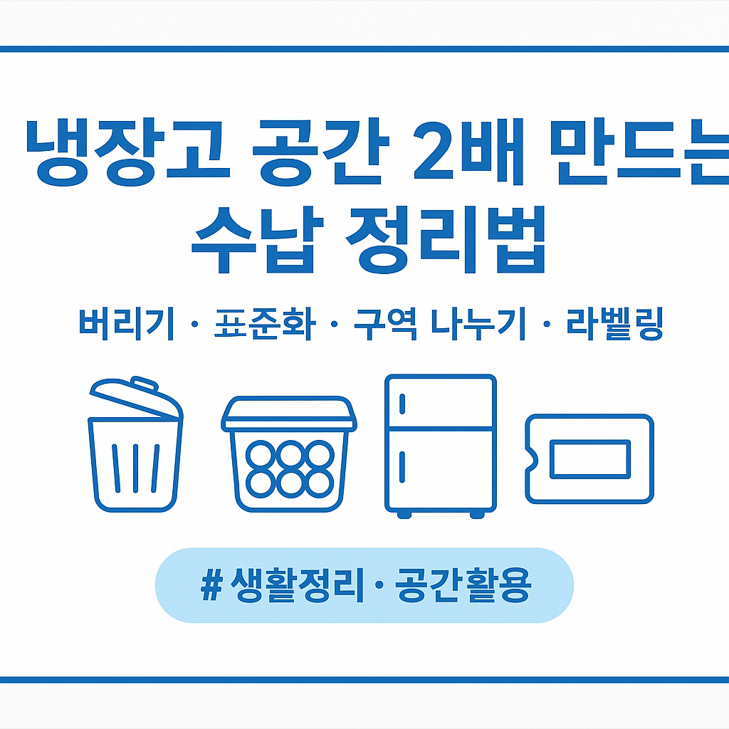 냉장고 공간 2배 만드는 수납 정리법