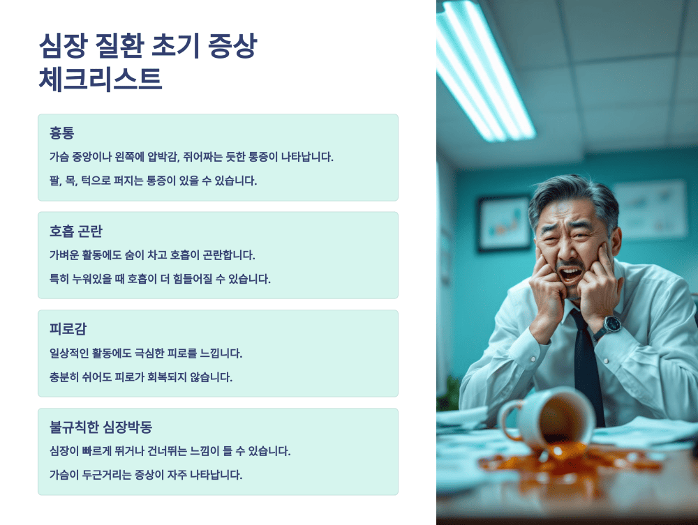 심장 질환 초기 증상 체크리스트