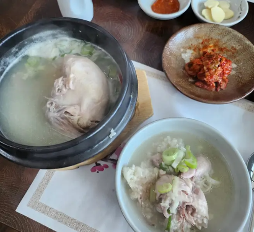 삼계탕-김치