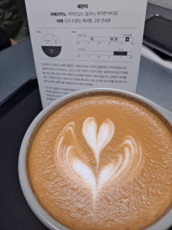 세븐티와 카페라떼