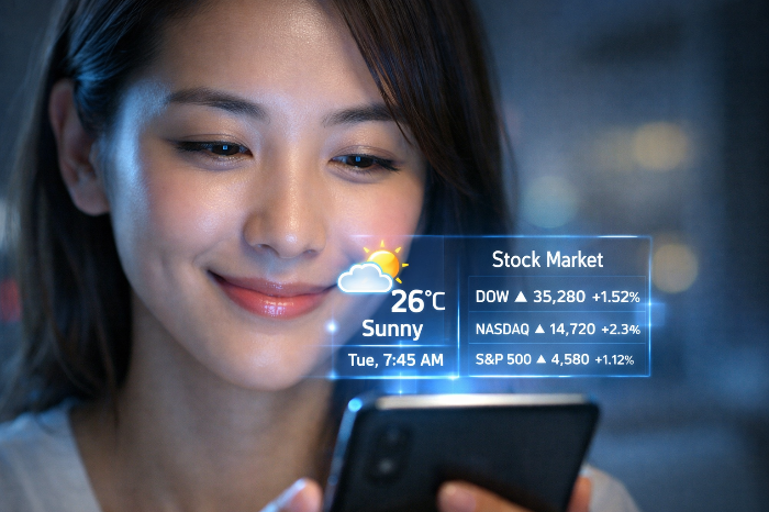 클릭 없이 화면의 요약 정보만으로 만족하는 스마트폰 사용자