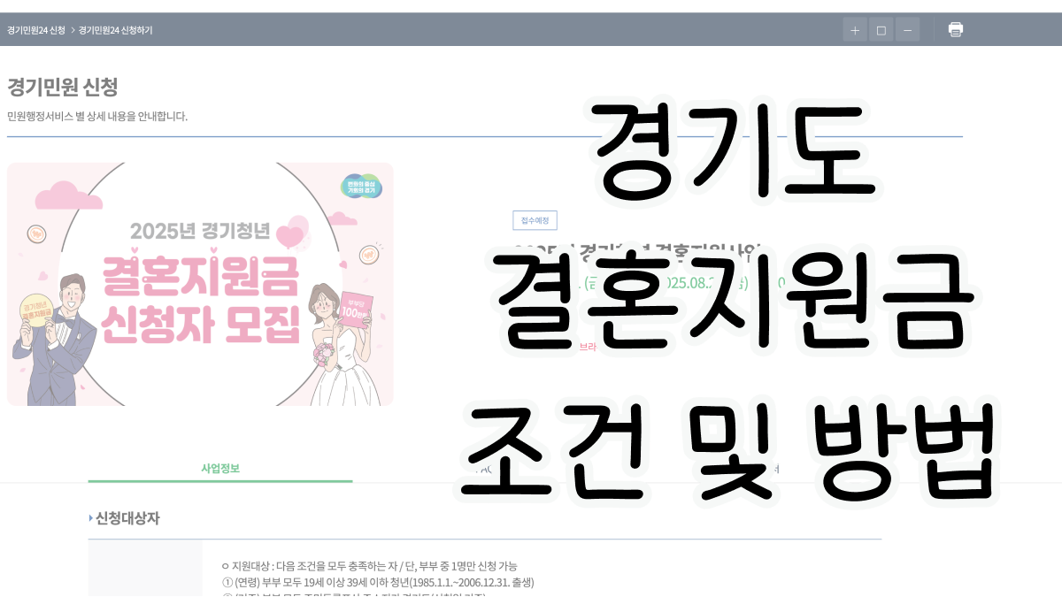 경기도 신혼부부 결혼지원금