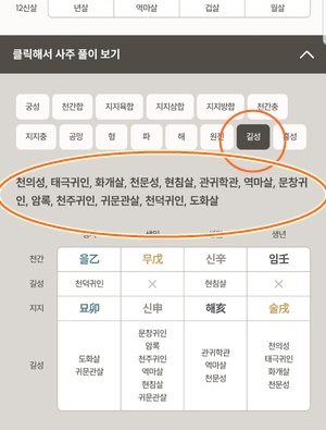 포스텔러 만세력 천을 귀인 신살
