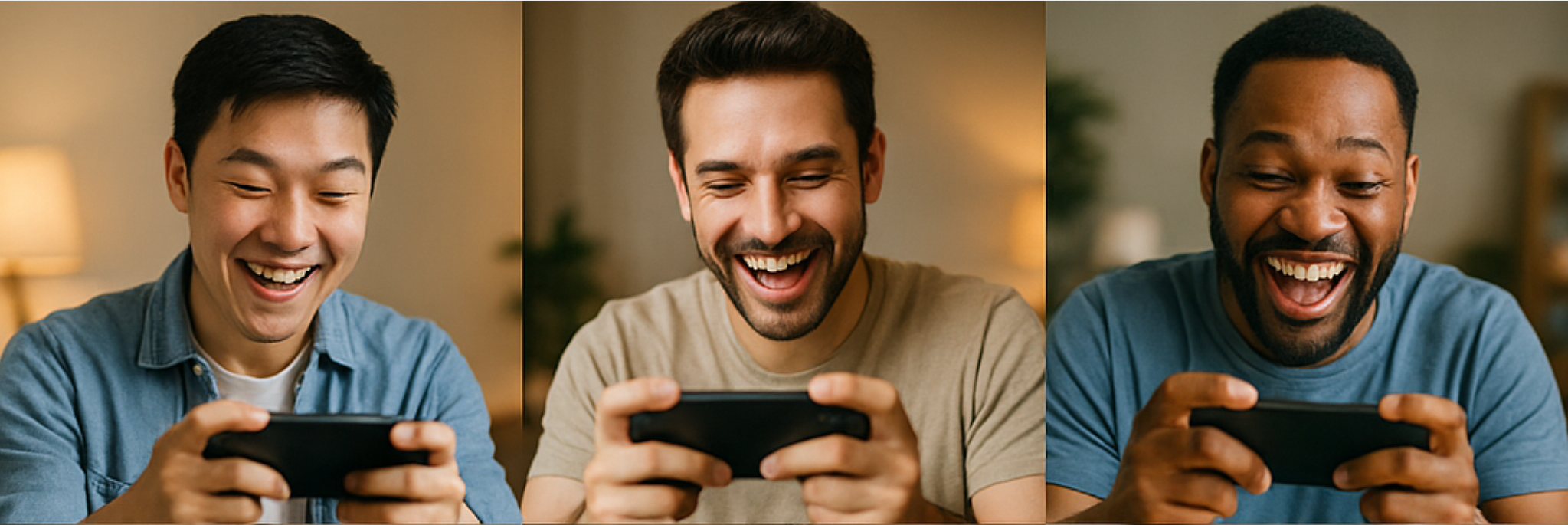 모바일 게임하는 모습