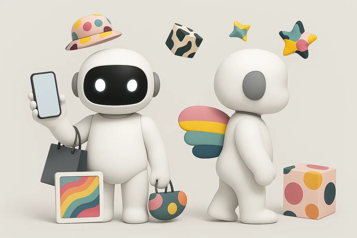 귀여운 로봇의 온라인 쇼핑