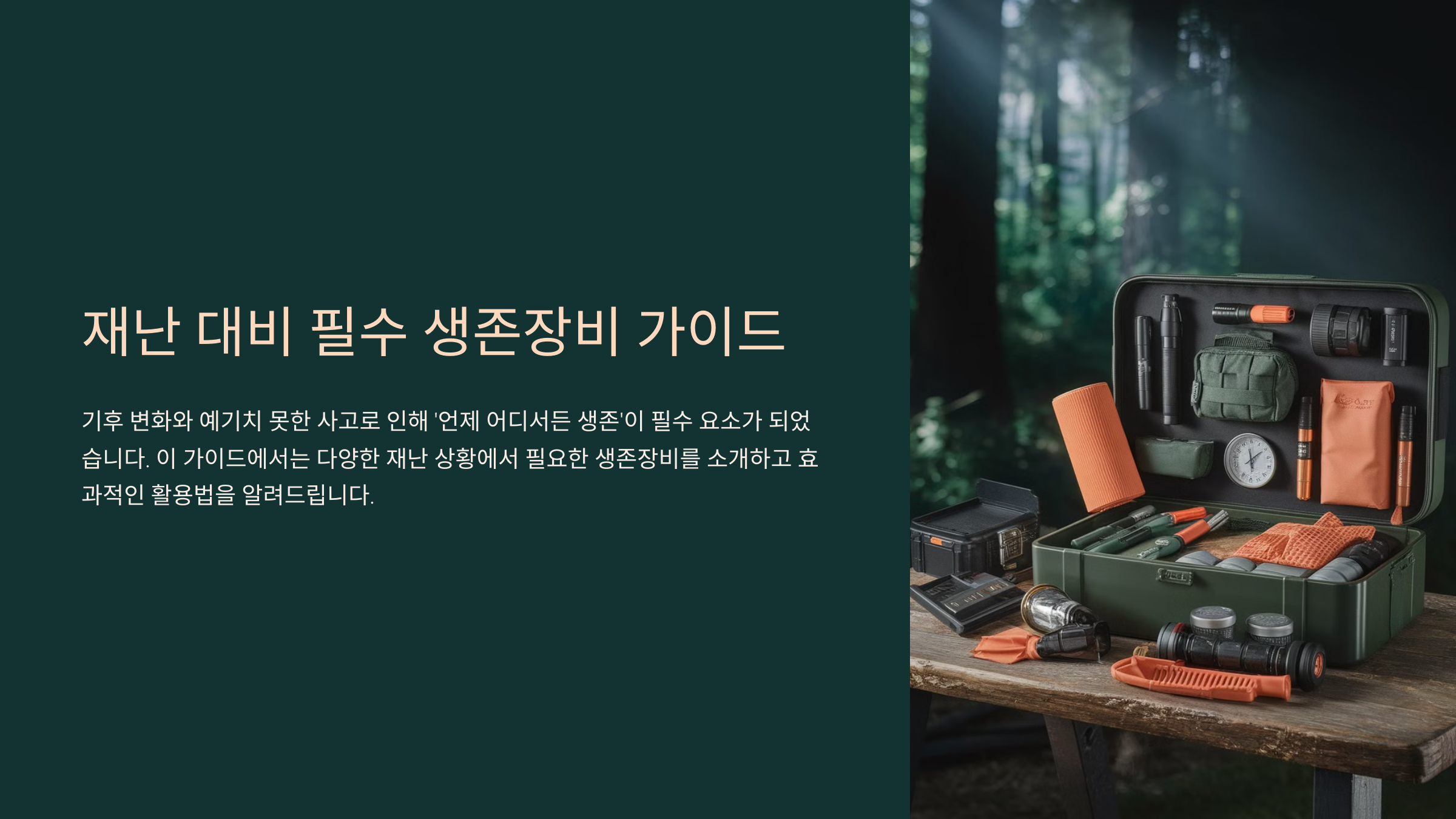 재난 대비 필수 생존장비