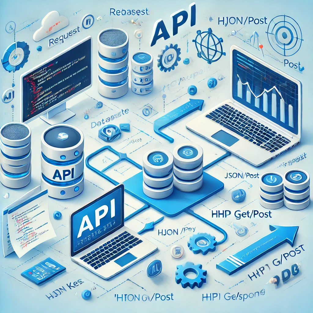 API를 가져오는 서버의 모습을 포스터화한 모습