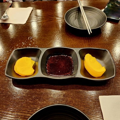 진시미엔단무지소스그릇