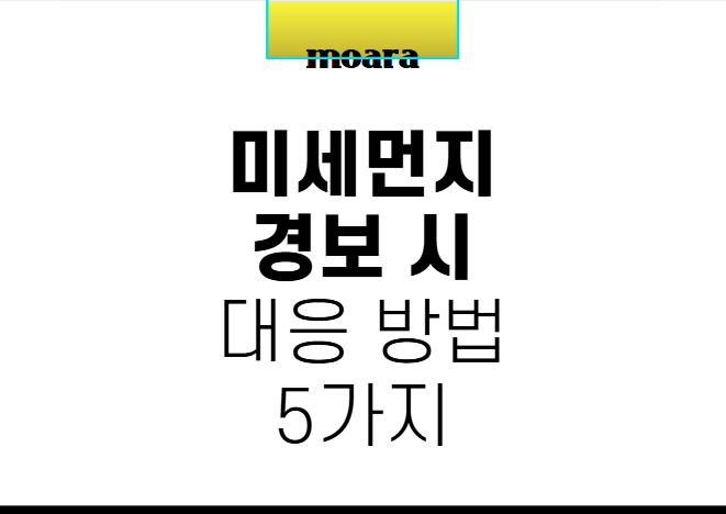 미세먼지 경보