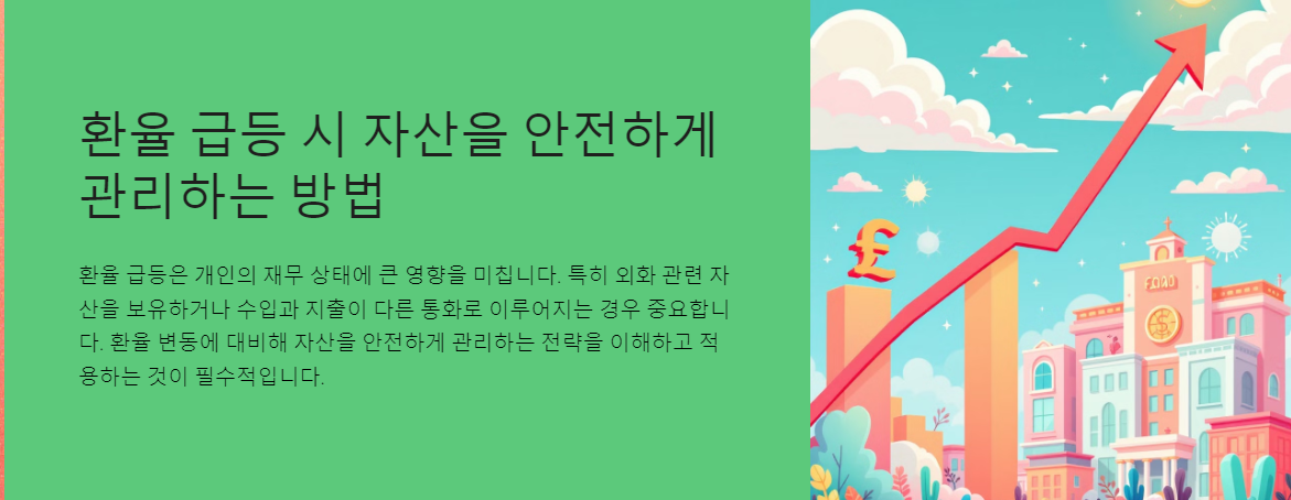 환율 급등 시 자산을 안전하게 관리하는 방법