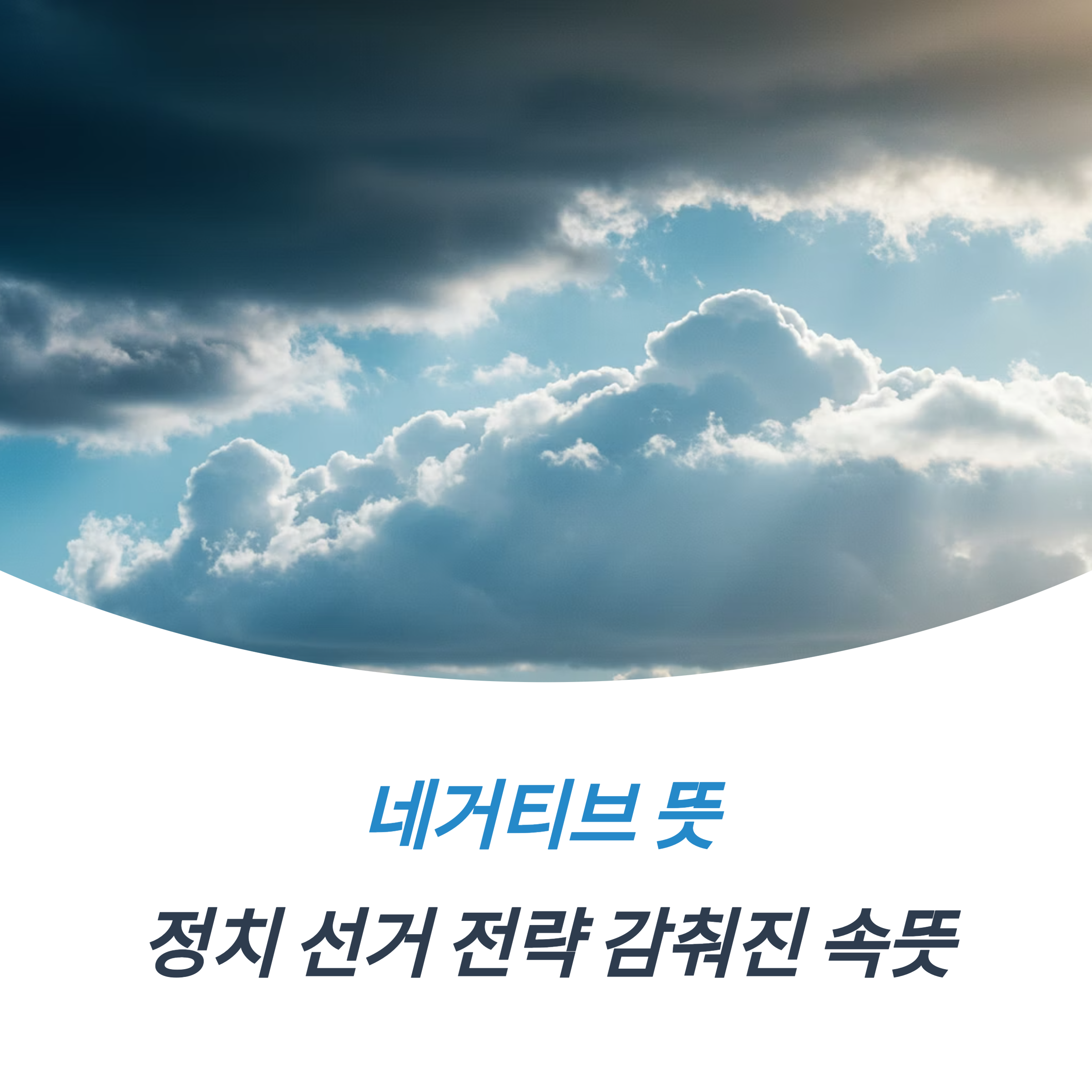 네거티브 뜻 정치 선거 전략 속 감춰진 속뜻 포지티브 비교